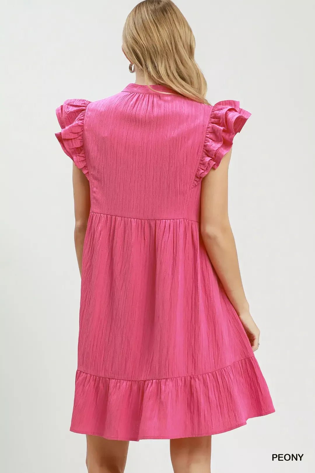 Umgee Ruffle Sleeve Babydoll Dress - Bitsy Gypsy Boutique
