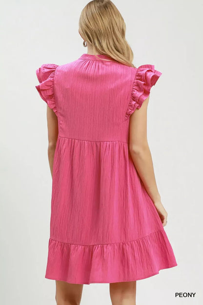 Umgee Ruffle Sleeve Babydoll Dress - Bitsy Gypsy Boutique