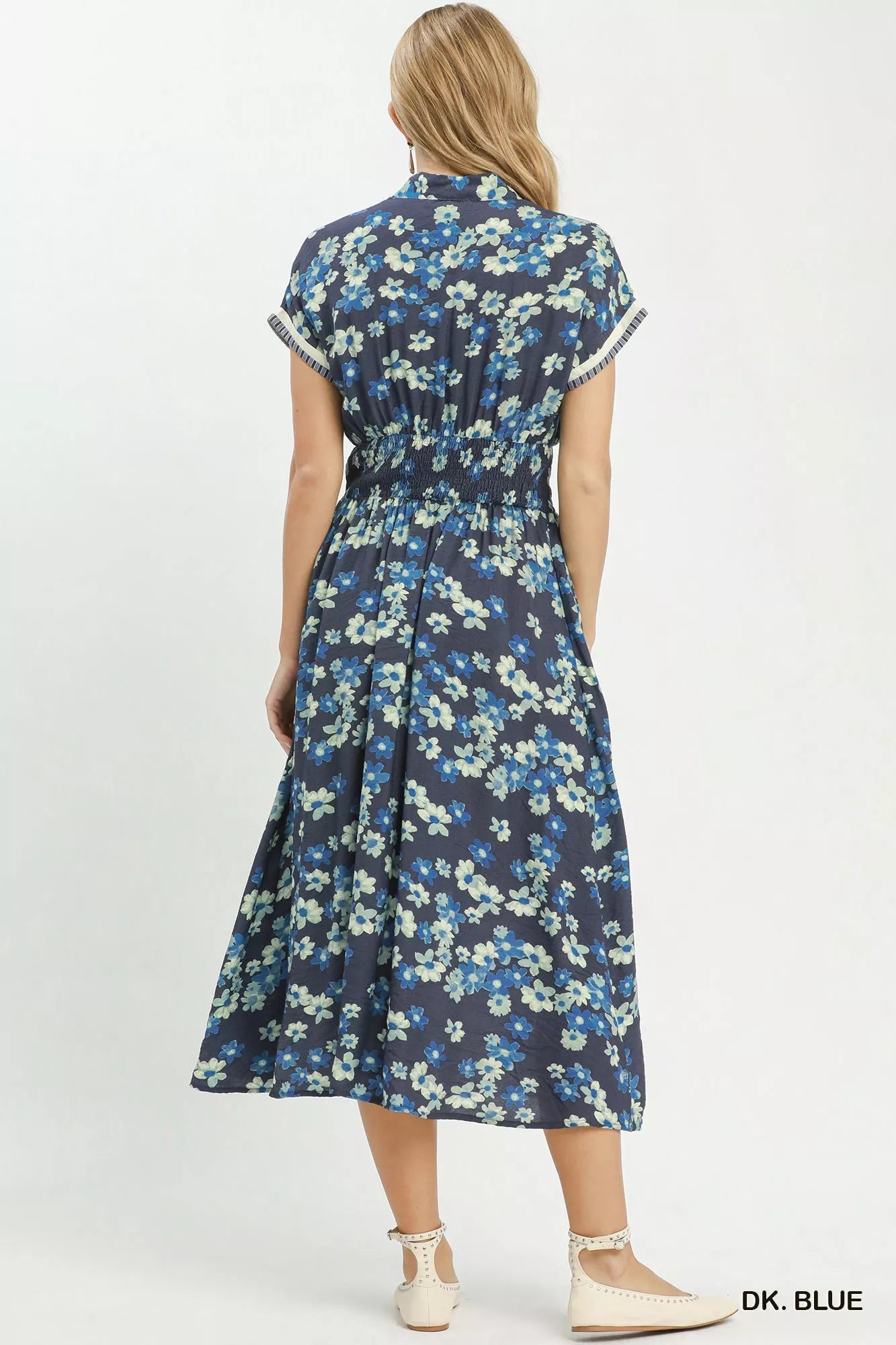 Umgee Ruffle Sleeve Henley Shift Dress - Bitsy Gypsy Boutique