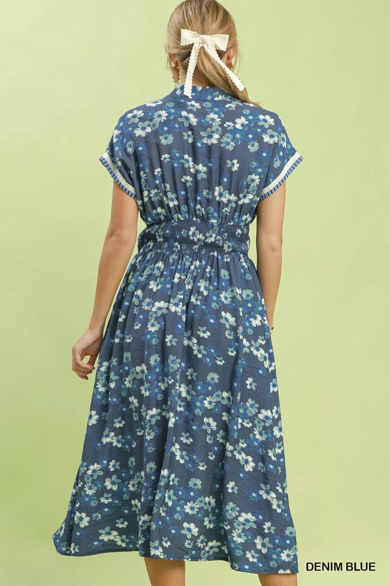 Umgee Ruffle Sleeve Henley Shift Dress - Bitsy Gypsy Boutique