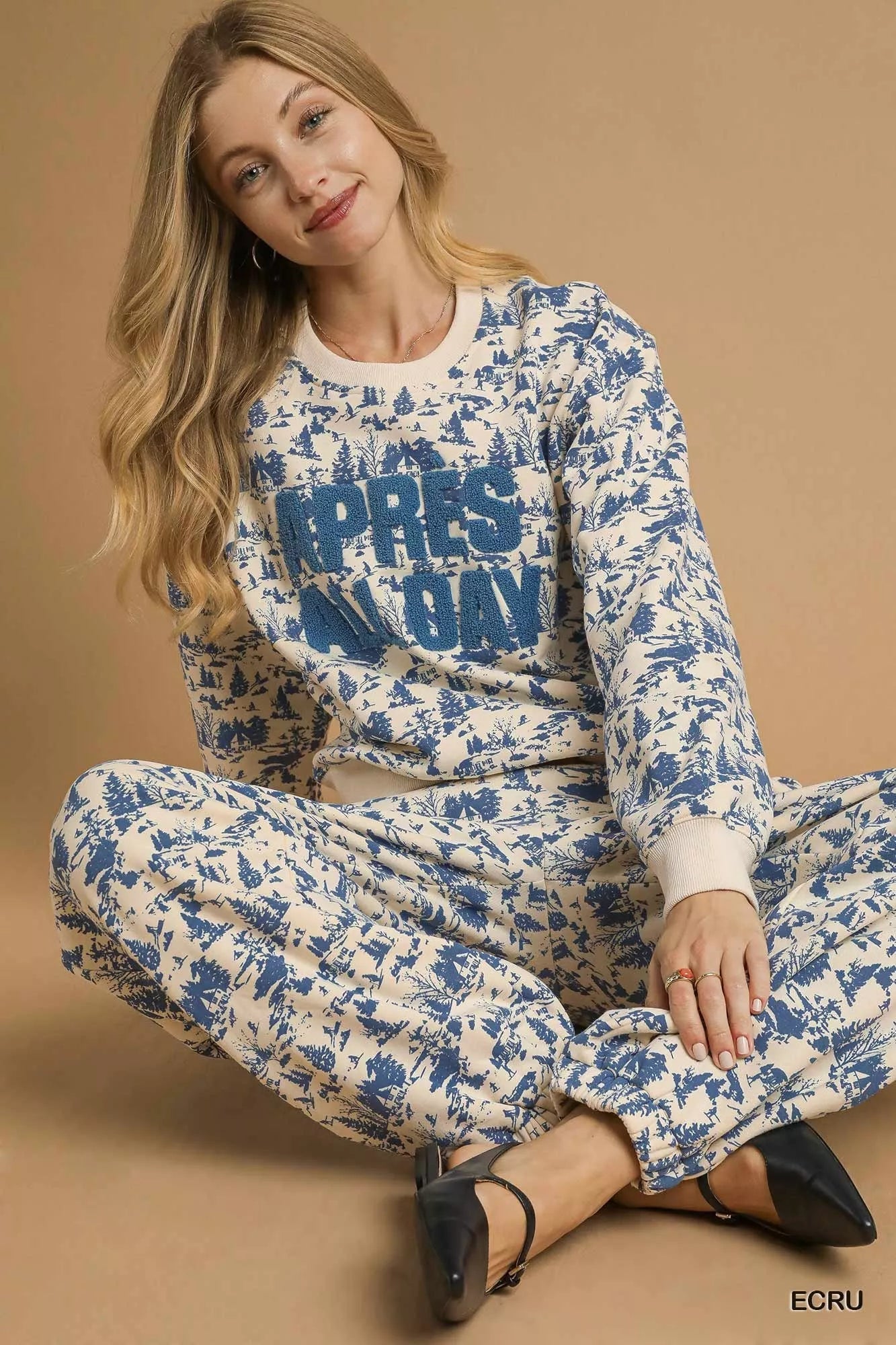 Umgee Scenic Print Cropped Sweatshirt - Bitsy Gypsy Boutique