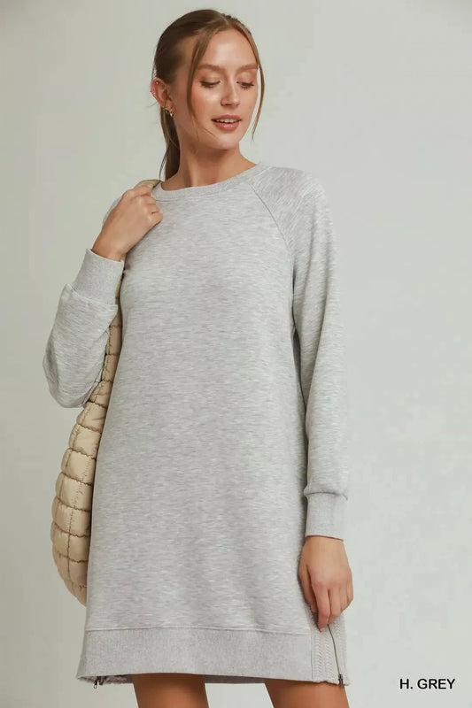 Umgee Side Crochet Zipper Detailed Dress - Bitsy Gypsy Boutique
