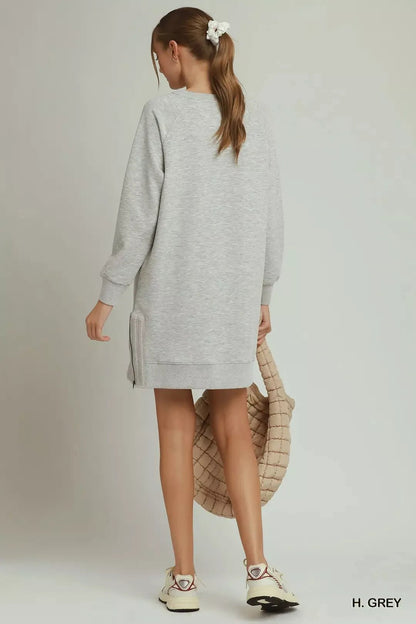 Umgee Side Crochet Zipper Detailed Dress - Bitsy Gypsy Boutique