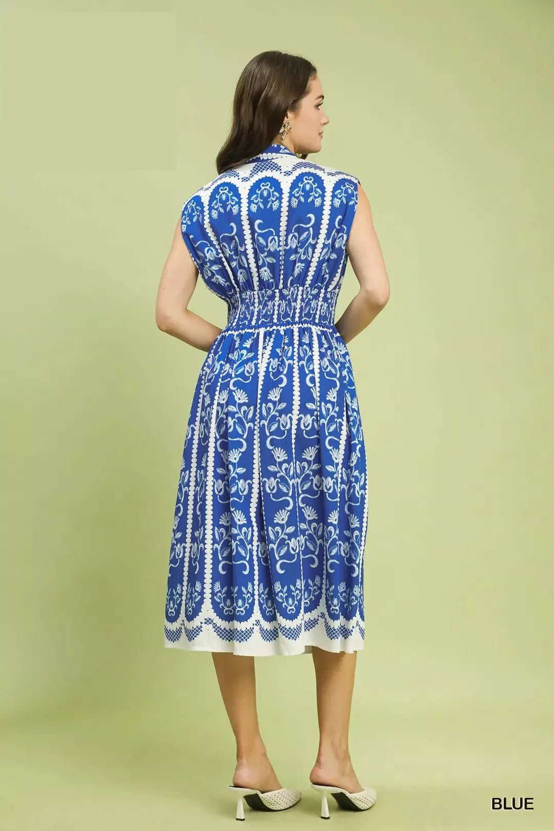 Umgee Sleeveless Smocked Midi Dress - Bitsy Gypsy Boutique