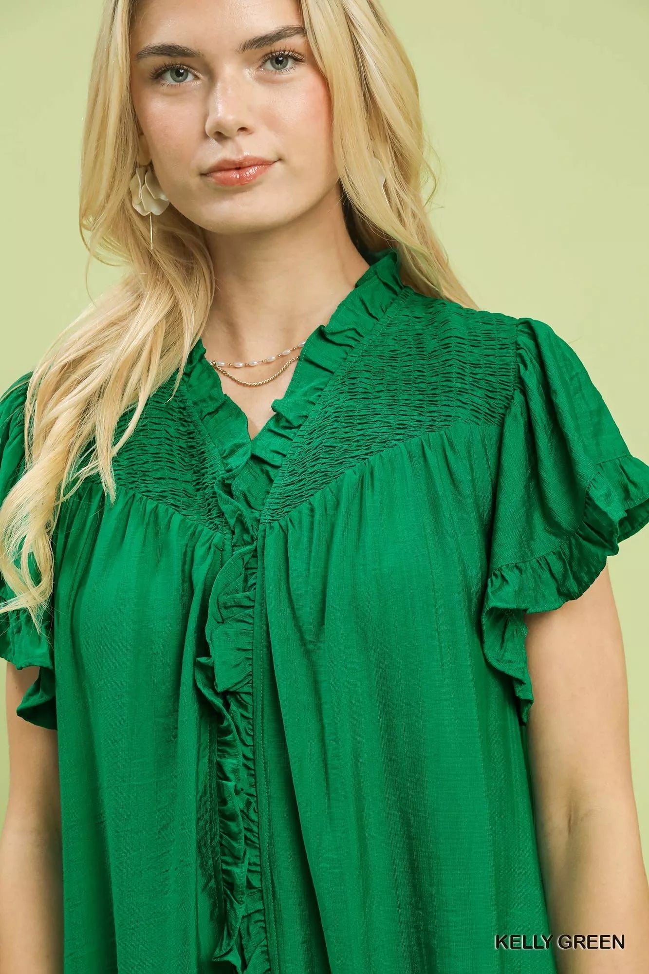 Umgee Smocked Ruffle Babydoll Mini Dress - Bitsy Gypsy Boutique