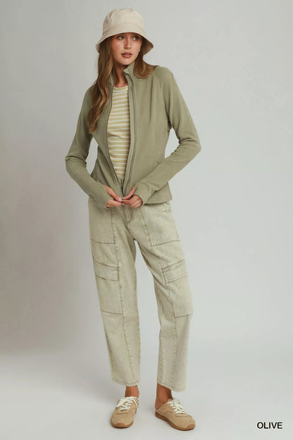 Umgee Soft Fleece Full Zip Jacket With Pockets - Bitsy Gypsy Boutique