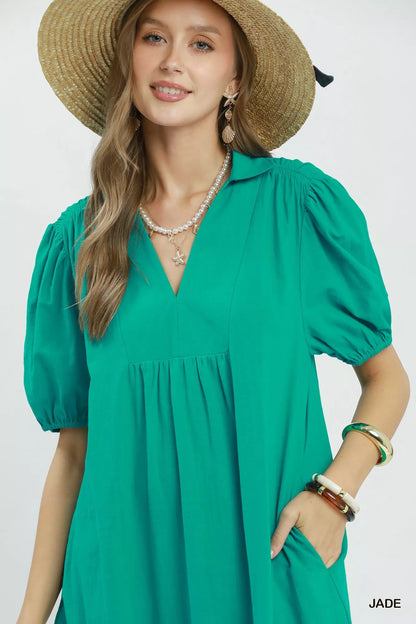 Umgee Solid Tiered Midi Dress - Bitsy Gypsy Boutique