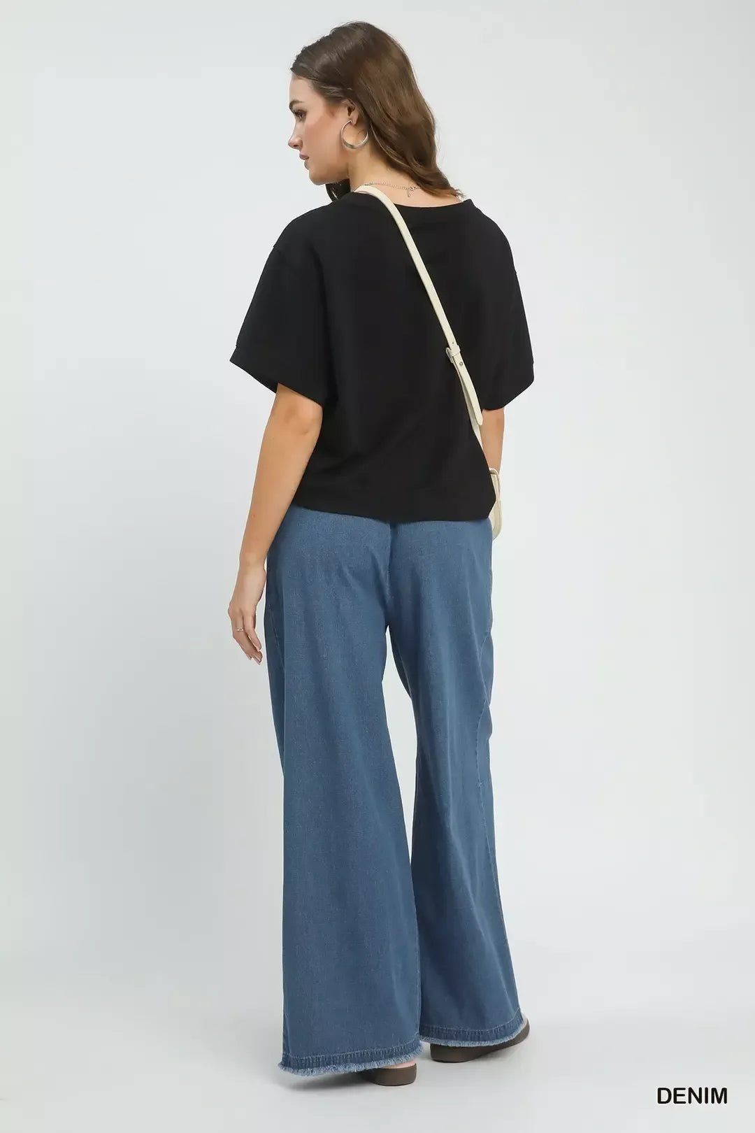Umgee Stone Washed Wide Leg Pants - Bitsy Gypsy Boutique