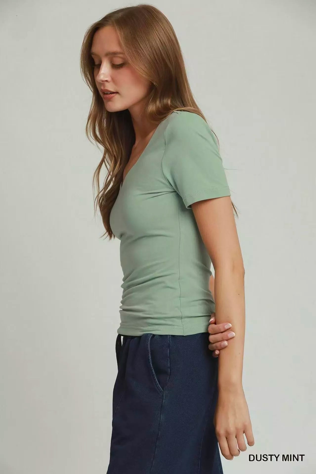 Umgee Sweetheart Neckline Front Double - Lined Top - Bitsy Gypsy Boutique