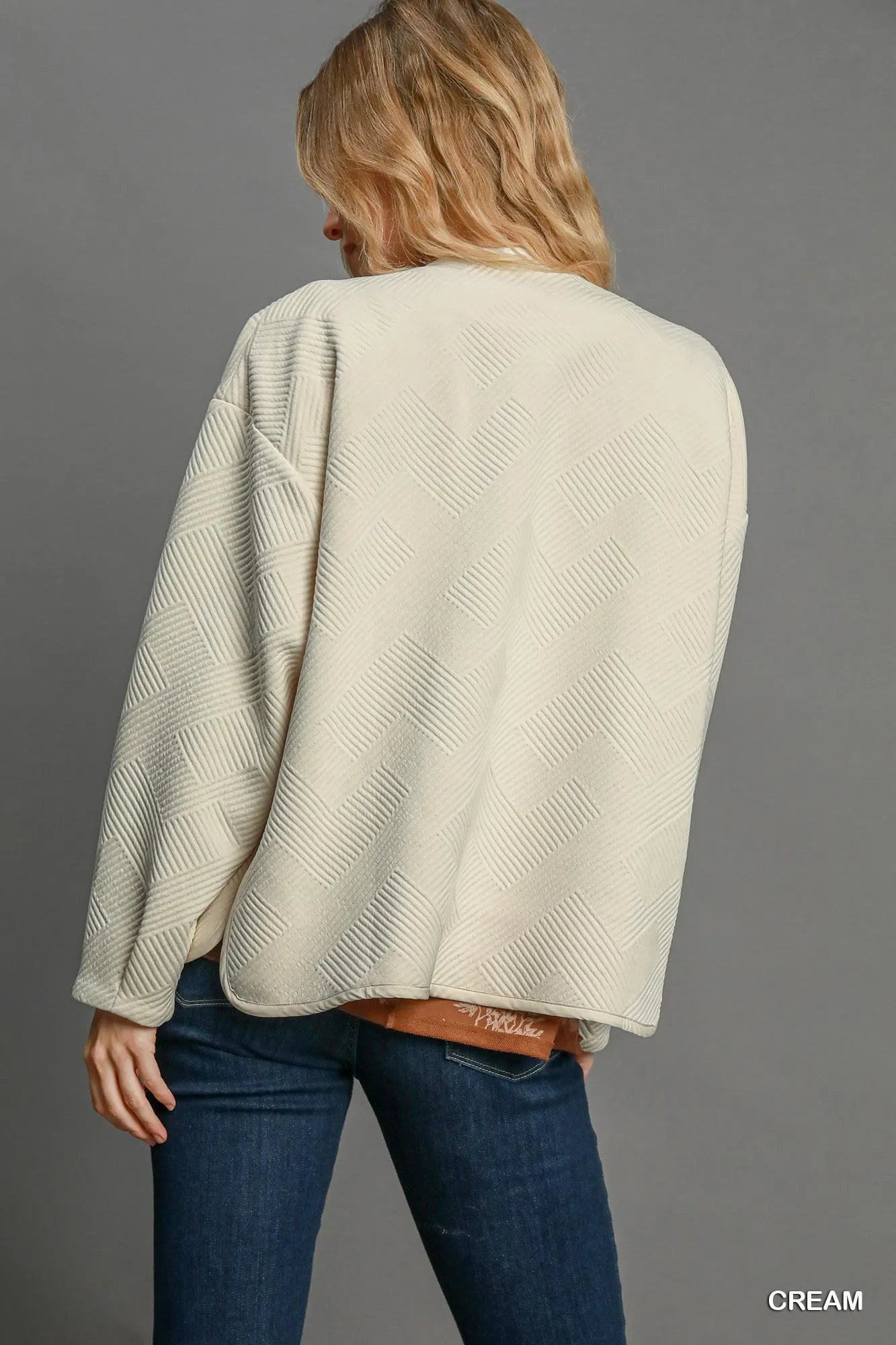 Umgee Textured Jacquard Jacket - Bitsy Gypsy Boutique