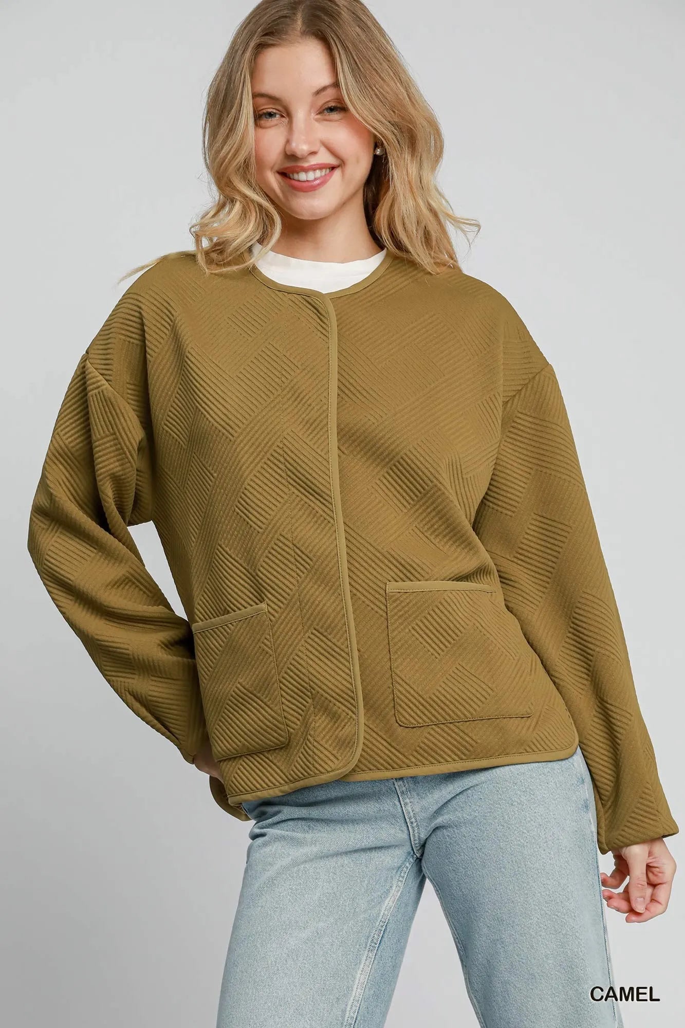 Umgee Textured Jacquard Jacket - Bitsy Gypsy Boutique