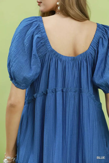 Umgee Textured Tiered Midi Dress - Bitsy Gypsy Boutique