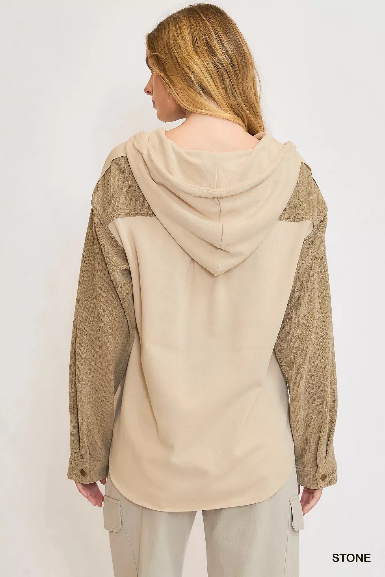 Umgee Washed French Terry Shacket - Bitsy Gypsy Boutique