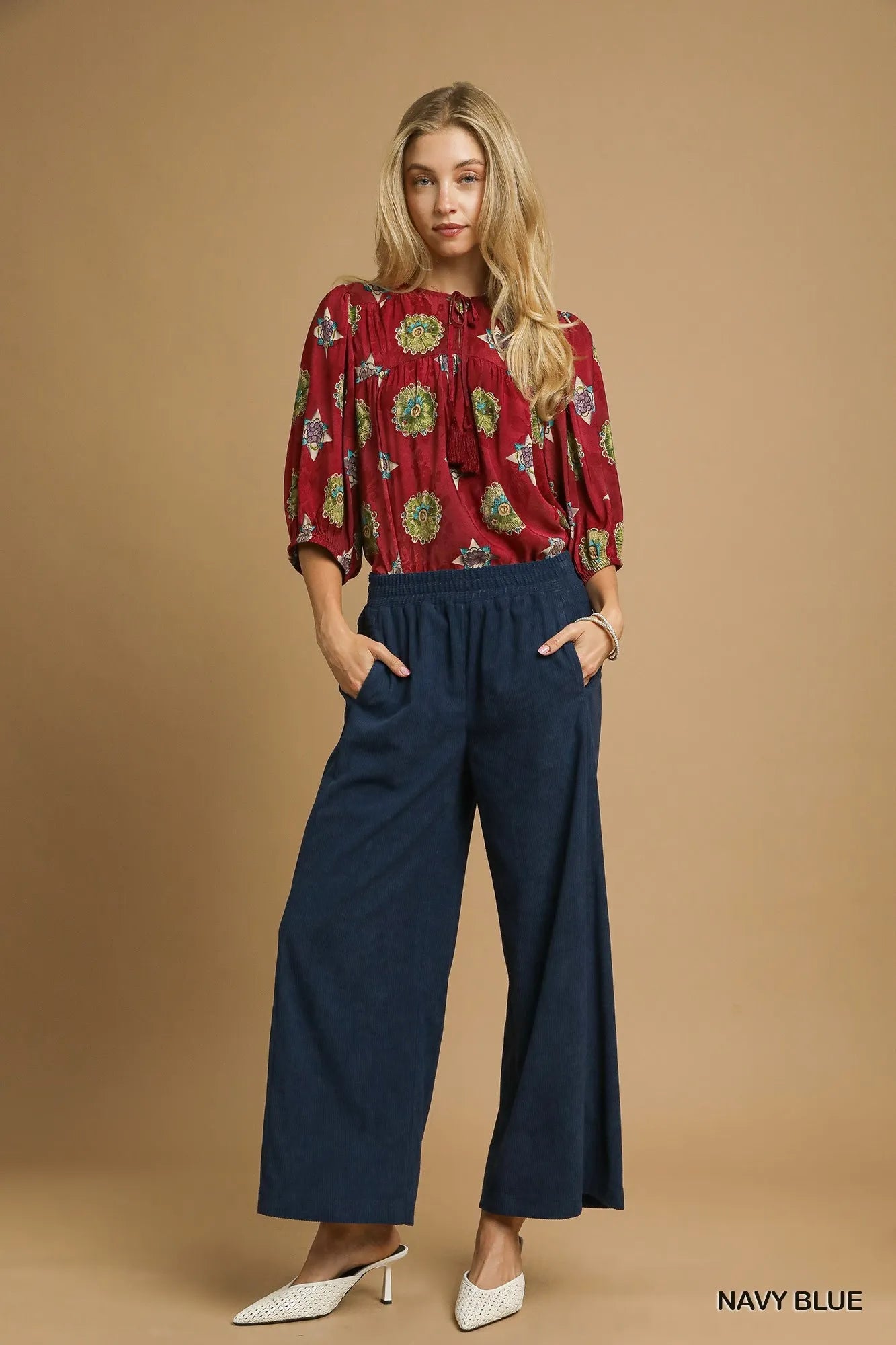 Umgee Wide - Leg Corduroy Pants - Bitsy Gypsy Boutique
