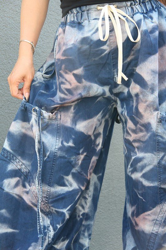 Urban Chic Drawstring Denim Cargo Pants - Bitsy Gypsy Boutique