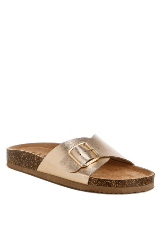 Uvaria Metallic Slip - On Sandals - Bitsy Gypsy Boutique