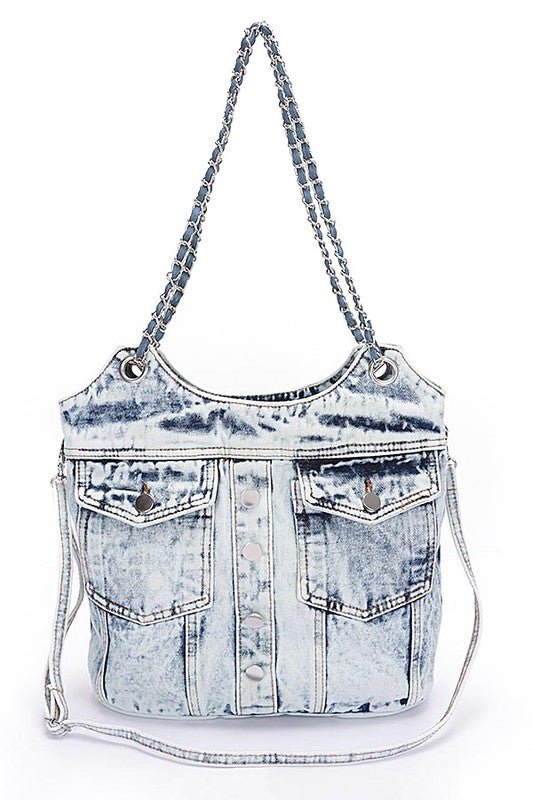 Vintage Denim Iconic Tote Bag - Bitsy Gypsy Boutique