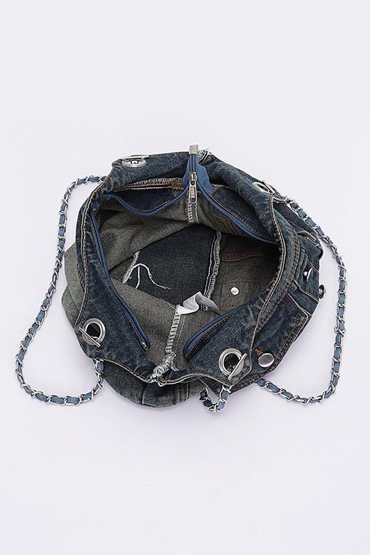 Vintage Denim Iconic Tote Bag - Bitsy Gypsy Boutique