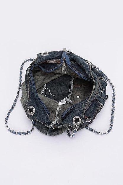 Vintage Denim Iconic Tote Bag - Bitsy Gypsy Boutique