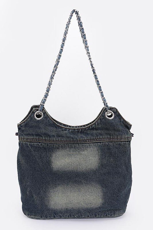 Vintage Denim Iconic Tote Bag - Bitsy Gypsy Boutique