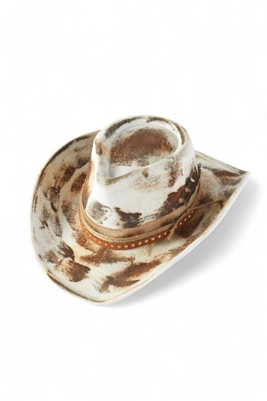 Vintage Inspired Distressed Shapable Cowboy Hat - Bitsy Gypsy Boutique