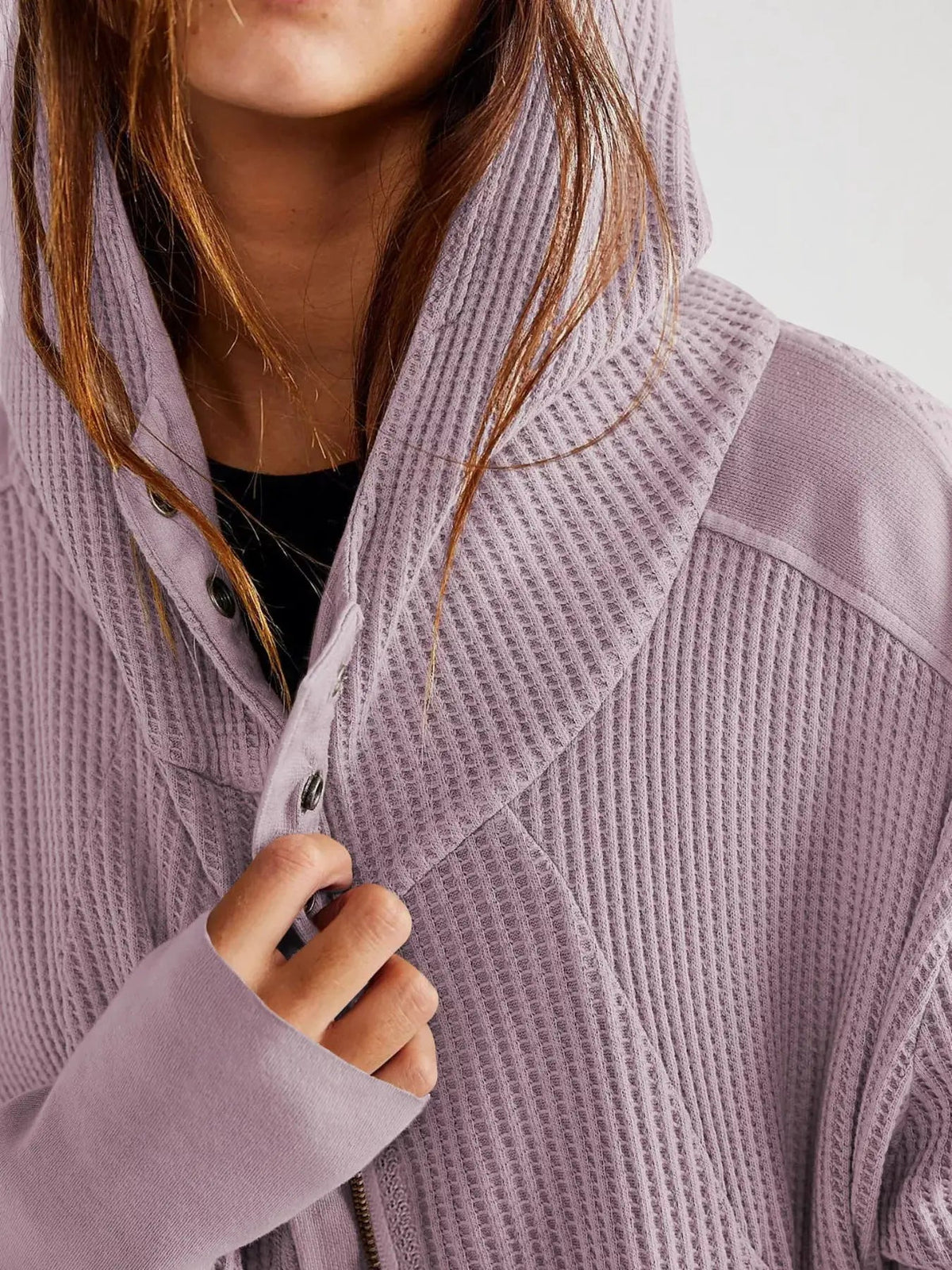 Waffle Knit Zip-Up Jacket - Bitsy Gypsy Boutique
