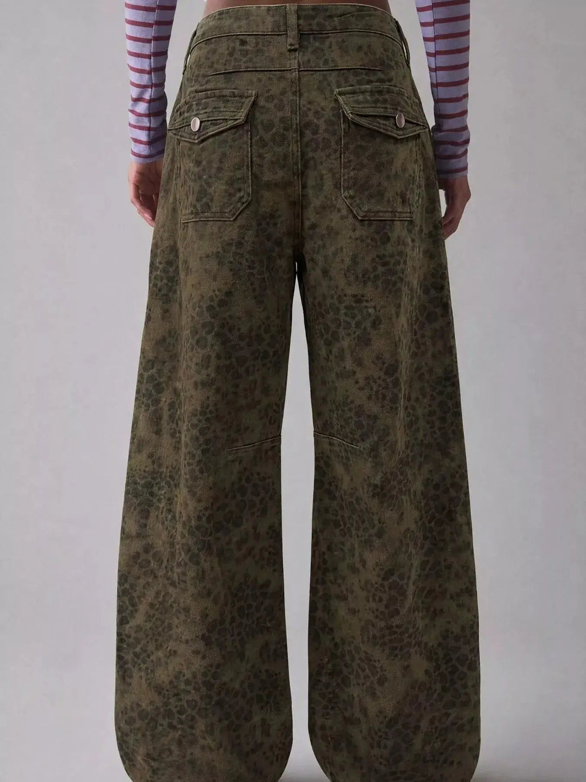 Washed Button Front High Waist Wide Leg Jeans - Bitsy Gypsy Boutique
