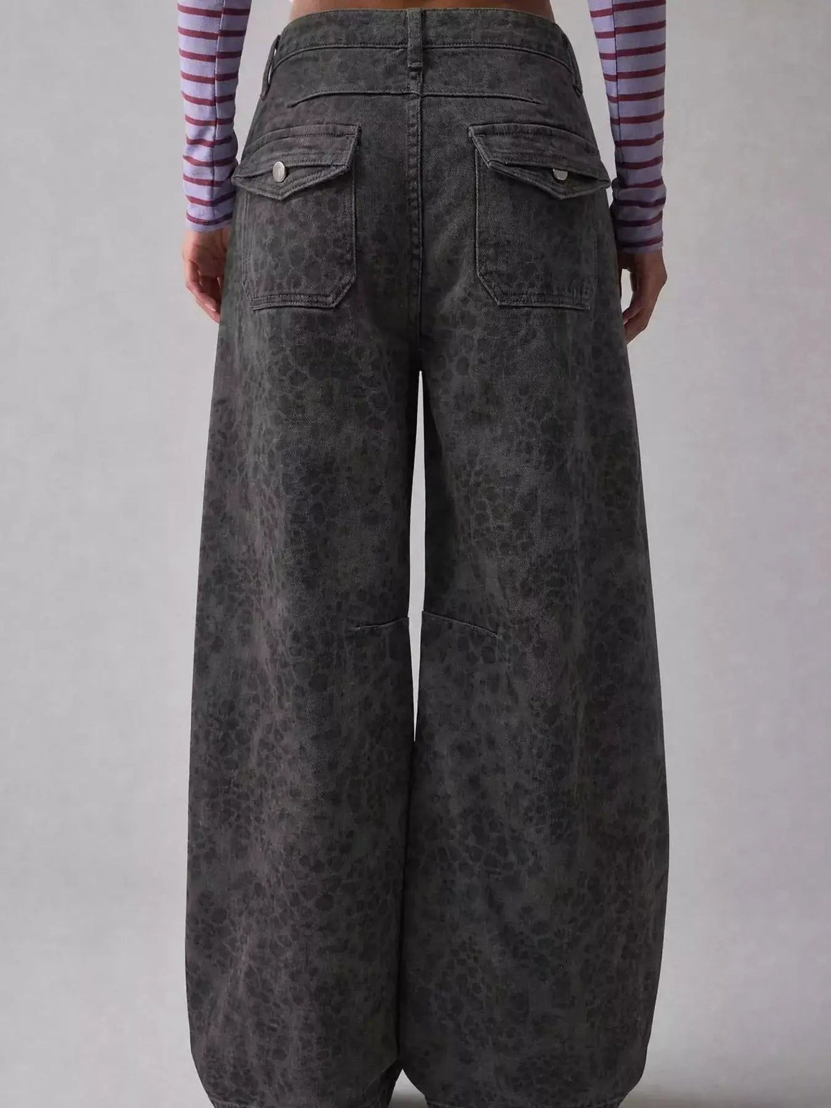 Washed Button Front High Waist Wide Leg Jeans - Bitsy Gypsy Boutique