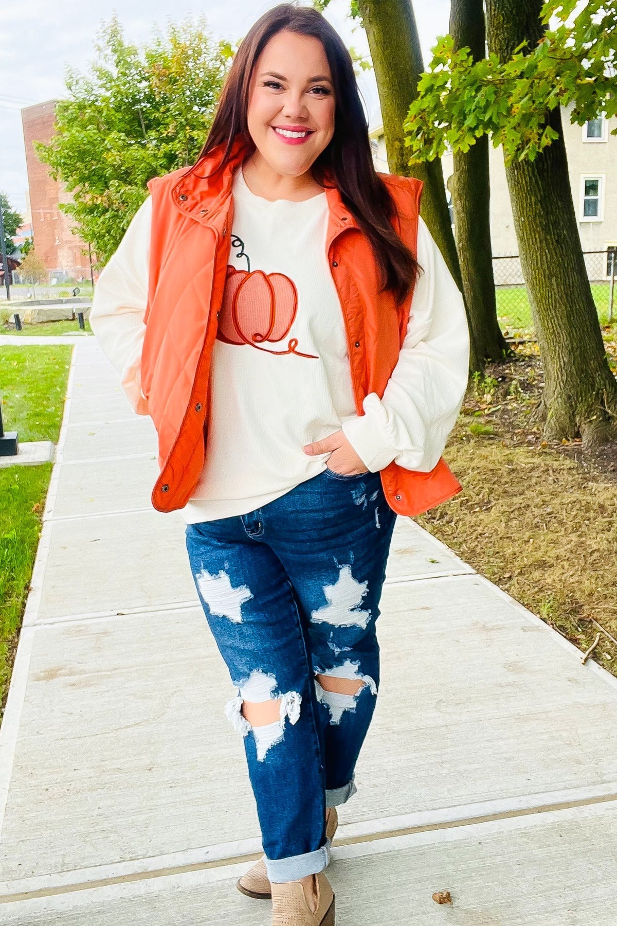 Weekend Ready Rust High Neck Snap Button Quilted Puffer Vest - Bitsy Gypsy Boutique
