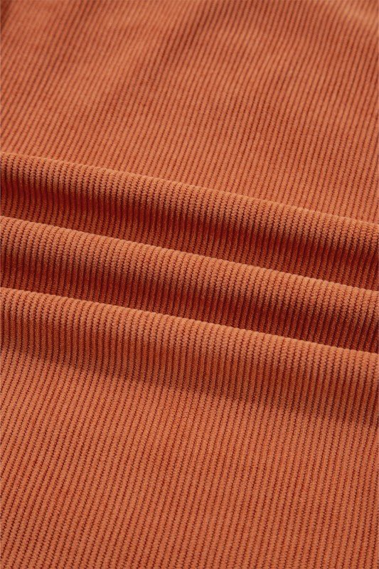 Western Corduroy Embroidered Patch Pocket Mini Dre - Bitsy Gypsy Boutique