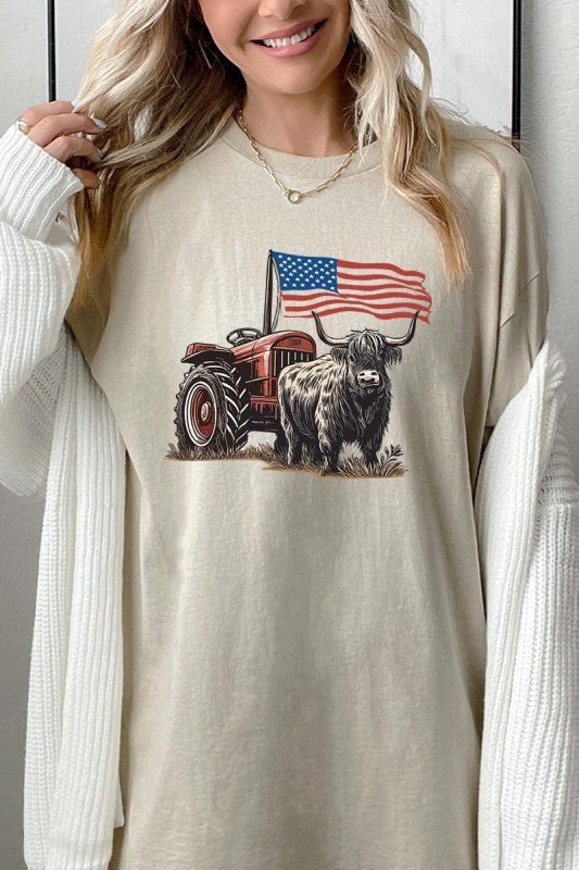 Western Ranch America Graphic Heavy Cotton Tee - Bitsy Gypsy Boutique