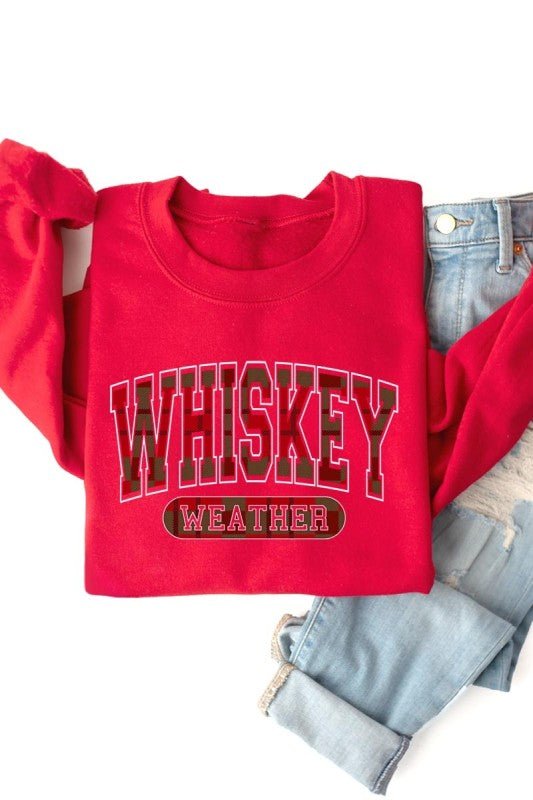 Whiskey Weather Graphic Sweatshirt - Bitsy Gypsy Boutique