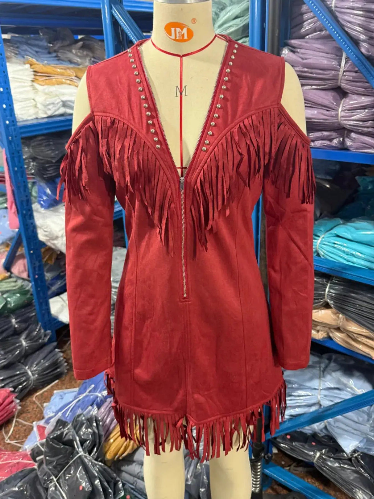 White Fringe Cold Shoulder Zip Front Mini Dress - Bitsy Gypsy Boutique