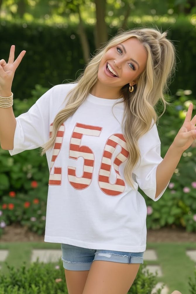 White & Red Stripes '250' Top - Bitsy Gypsy Boutique