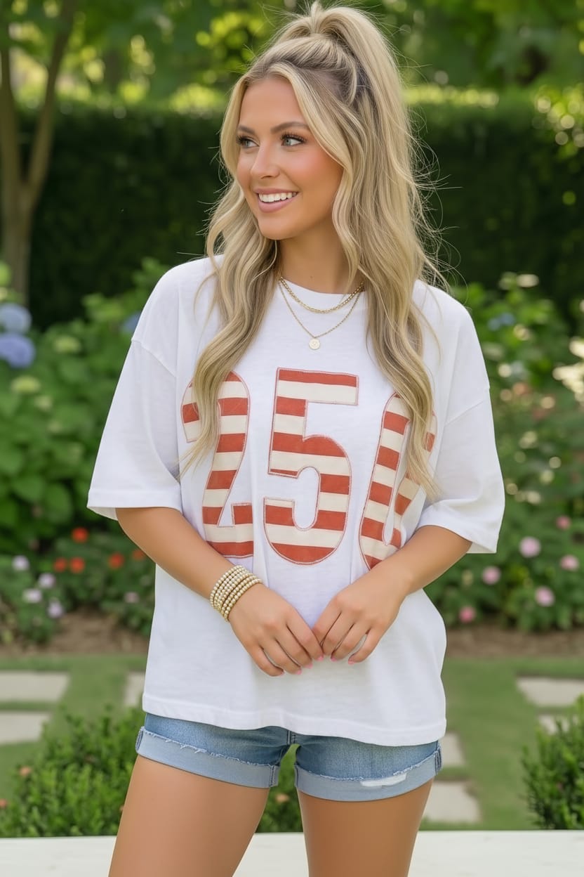 White & Red Stripes '250' Top - Bitsy Gypsy Boutique