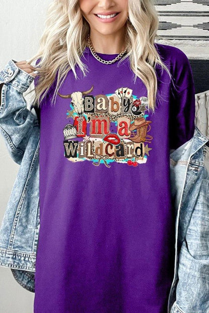 Wild Card Cowgirl Graphic Heavy Cotton Tee - Bitsy Gypsy Boutique