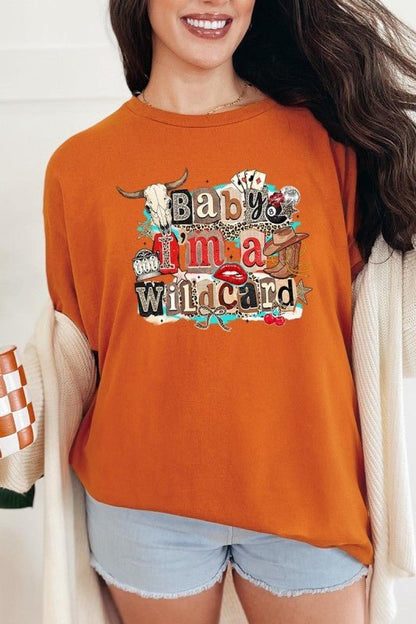 Wild Card Cowgirl Graphic Heavy Cotton Tee - Bitsy Gypsy Boutique