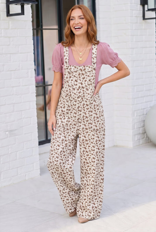 Wildflower Fields Floral Overalls - Bitsy Gypsy Boutique