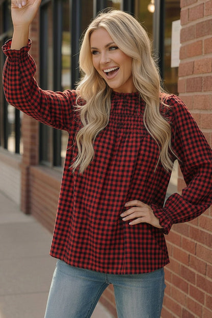 Wildwood Check Red Smock - Bitsy Gypsy Boutique