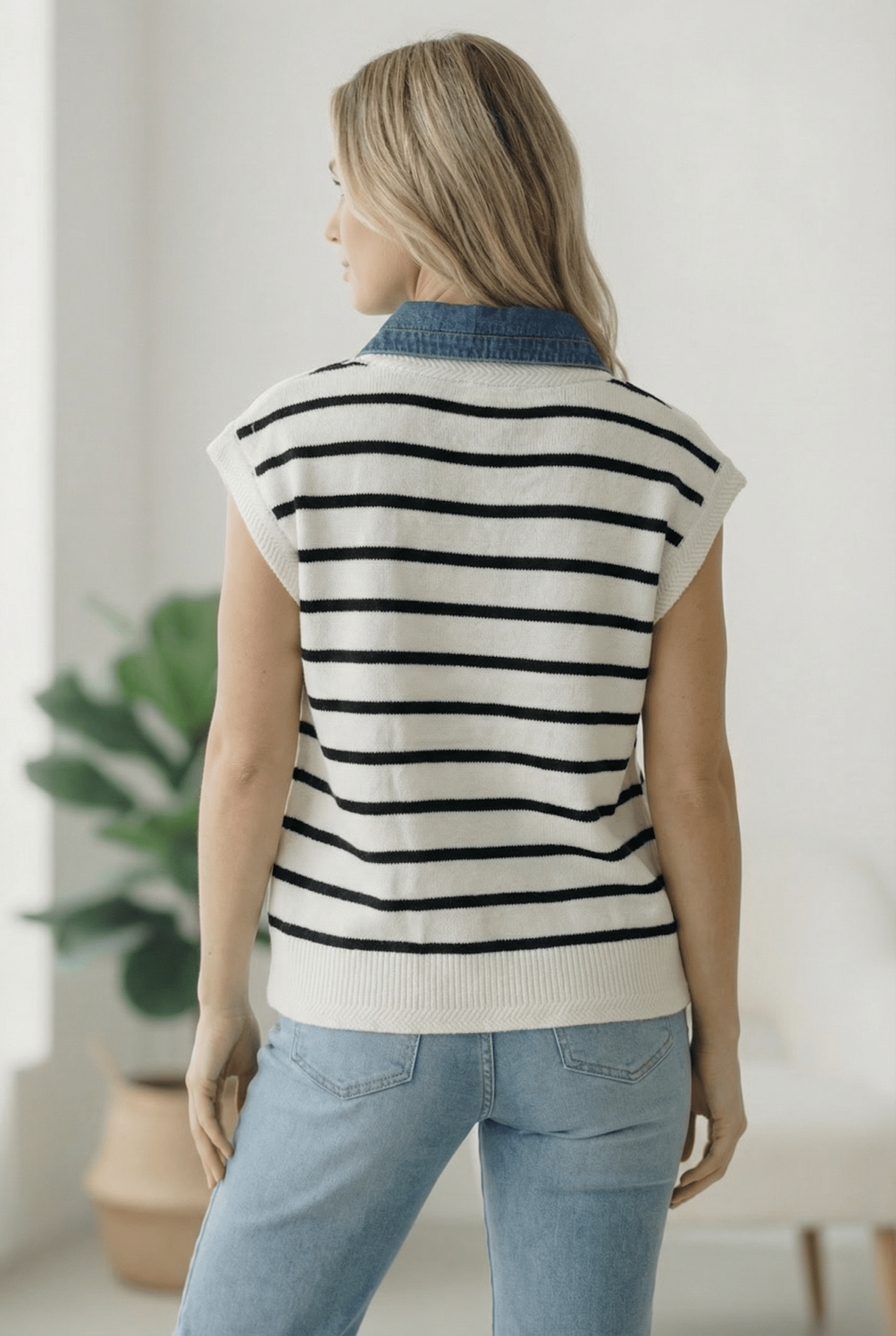 With an Ocean View Sweater Vest - Bitsy Gypsy Boutique