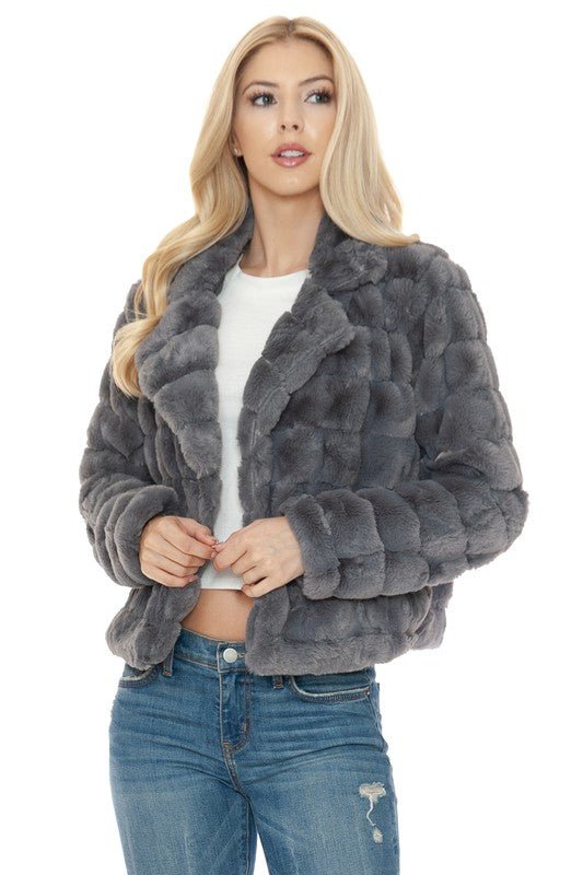 Women Faux Fur Jacket - Bitsy Gypsy Boutique