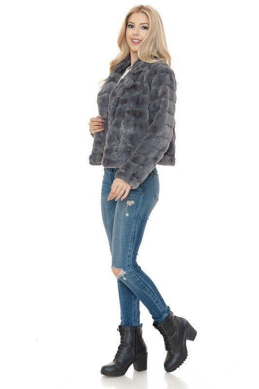 Women Faux Fur Jacket - Bitsy Gypsy Boutique