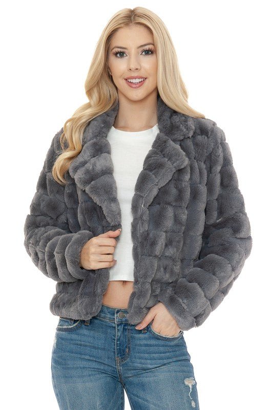 Women Faux Fur Jacket - Bitsy Gypsy Boutique
