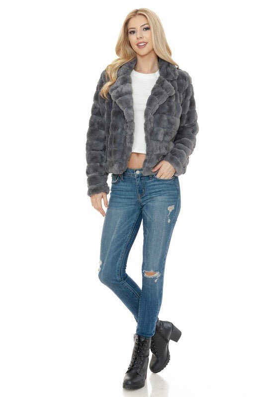 Women Faux Fur Jacket - Bitsy Gypsy Boutique