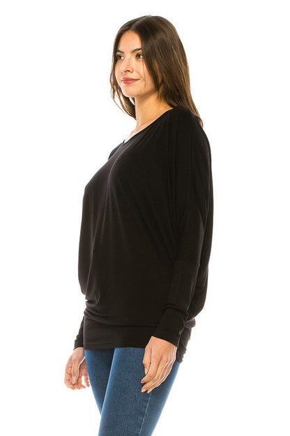 Women's Long Sleeve Round Neck TOP - Bitsy Gypsy Boutique