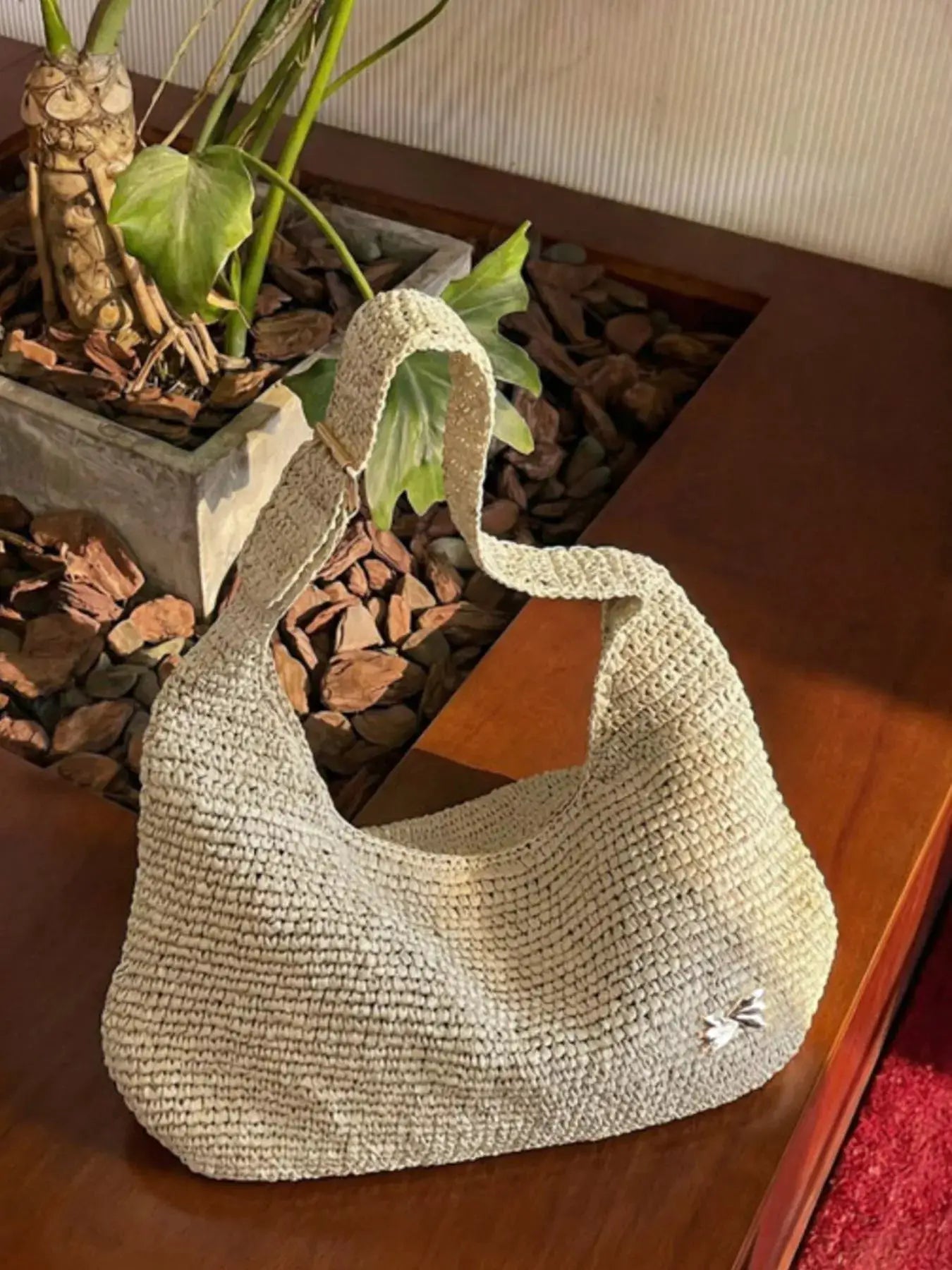 Woven Casual Beach Shoulder Bag by Trendsi