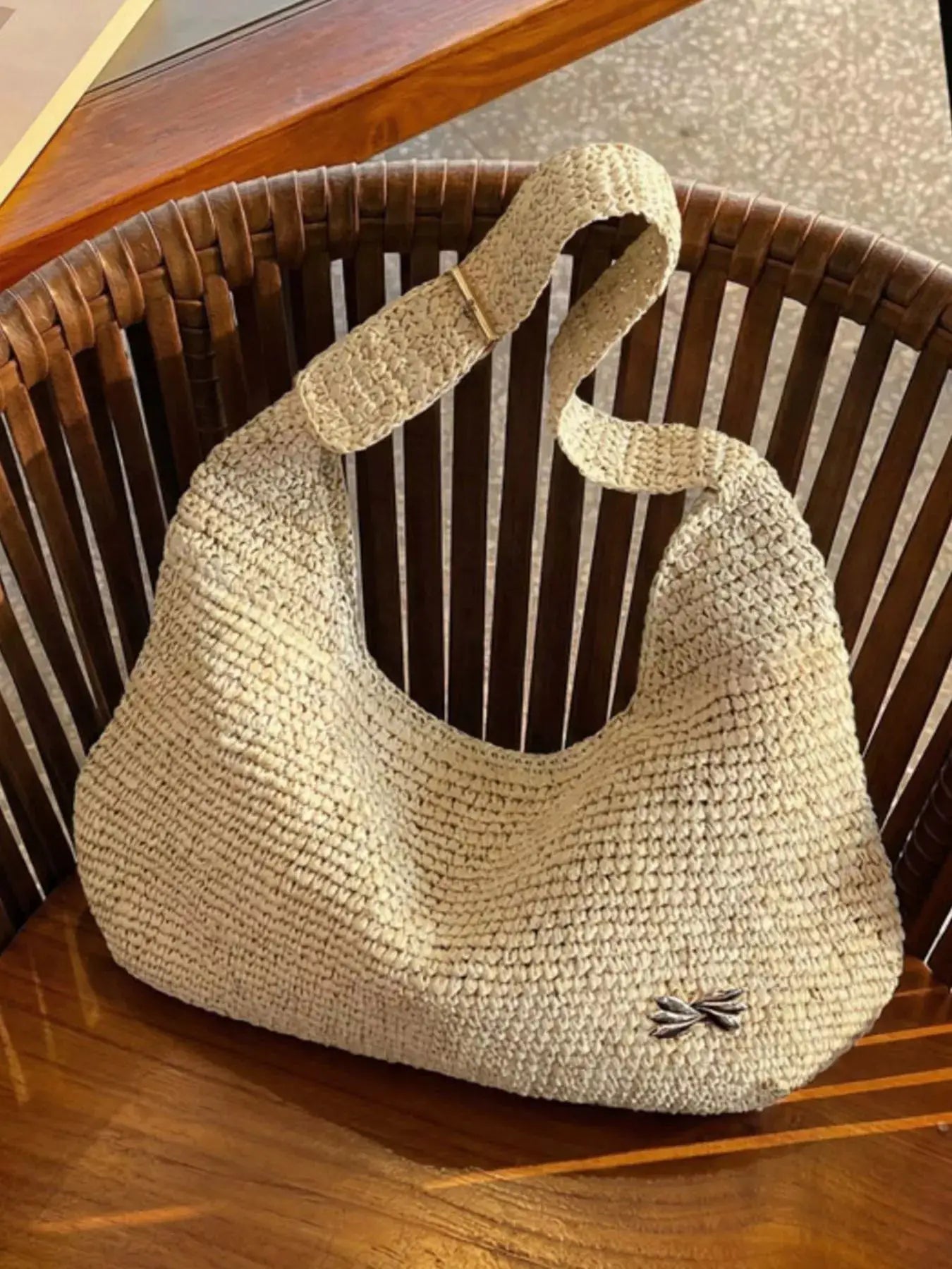 Woven Casual Beach Shoulder Bag by Trendsi