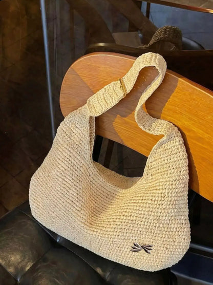 Woven Casual Beach Shoulder Bag by Trendsi