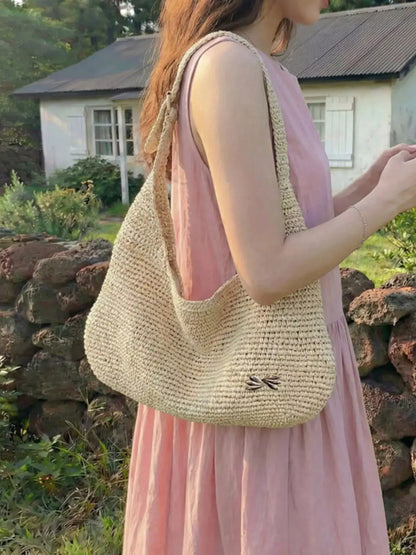 Woven Casual Beach Shoulder Bag by Trendsi
