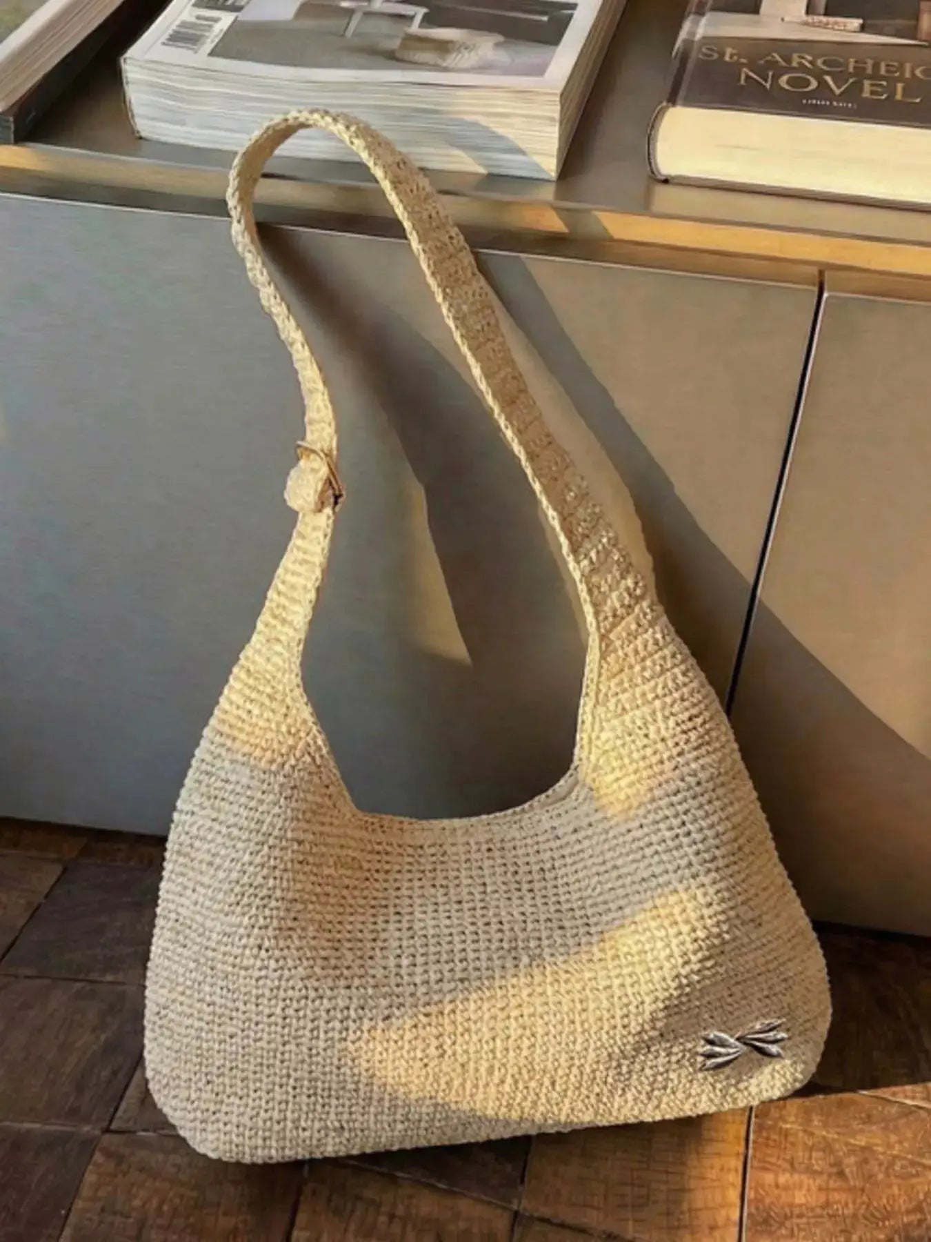 Woven Casual Beach Shoulder Bag by Trendsi